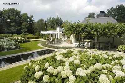 Jardines de villa y arquitectura interior