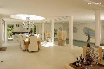 Jardines de villa y arquitectura interior