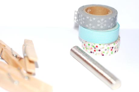 DIY. Imanes con pinzas y washi tape/Clothpins and washi tape magnets