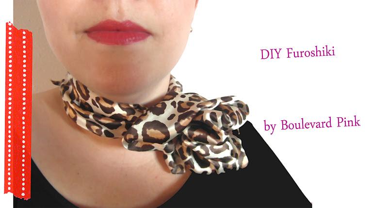 DIY- Furoshiki Lazo flor para el cuello