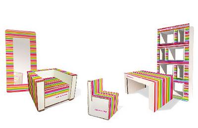 Muebles de cartón Agatha Ruiz de la Prada