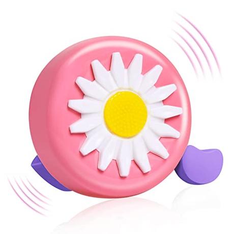 flintronic Timbre de Bicicleta Infantil, Timbres de Bicicleta para Ciclismo, Campana de Bicicleta con Sonido Fuerte y Nítido para Niños y Niñas/Rosado y Morado
