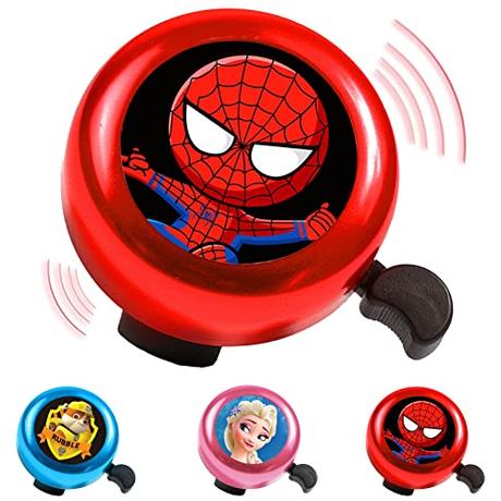 YOUYIKE Rojo Timbre Bicicleta, Timbre Bicicletas Infantil, Timbre De Bicicleta para Niñas, Campana De Bicicleta con Sonido Fuerte Y NíTido para Niños para Bocina Bicicleta Infantil