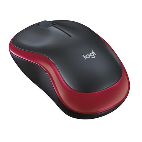 Logitech M185 Ratón Inalámbrico, 2.4GHz con Mini Receptor USB, Batería de 12 Meses, Seguimiento Óptico con Resolución de 1000 dpi, Ambidiestro, Compatible con PC, Mac, Portátil - Rojo