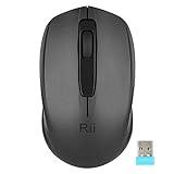 Rii Ratón inalámbrico RM100+, para PC, Portátil, Windows, Ofimática. 1000 dpi. Incluye Receptor USB (Negro)