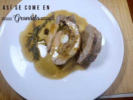 Lomo de cerdo relleno agridulce sin gluten y sin lactosa