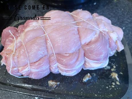 Lomo de cerdo relleno agridulce sin gluten y sin lactosa