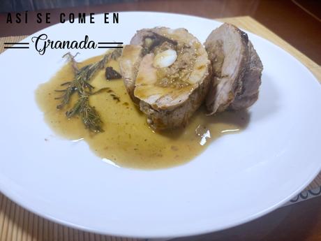 Lomo de cerdo relleno agridulce sin gluten y sin lactosa