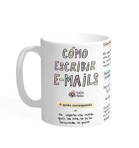 Pedrita Parker Taza desayuno - Como escribir un e-mail - Taza cerámica de 33cl