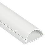 D-Line Maxi 1M5025W, Canaletas decorativas para cables de TV, Una solución cómoda que organiza y cubre los cables de TV en la pared - 50 x 25 mm y 1 metro de longitud en color blanco