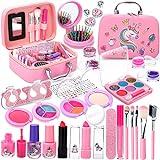 Purpledi Kit de Maquillaje Niñas , 35 Piezas Kit de Maquillaje para Niñas Lavable, Maquillaje Niñas Set Maletin, Juegos de Belleza Cosméticos para Niñas, Regalos No-Tóxicos para Princesas 3 4 5+ Años