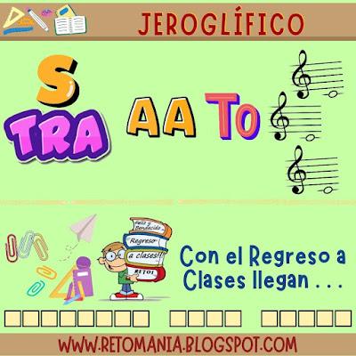 Acertijos, De vuelta al Cole, De regreso a Clases, Acertijos visuales, Desafíos matemáticos, Retos matemáticos, Problemas matemáticos, Problemas de ingenio, Gimnasia matemática, Gimnasia cerebral, Gimnasia para el cerebro, Pasatiempos, Retos visuales, Jeroglífico, Jeroglíficos escolares, Jeroglíficos con solución