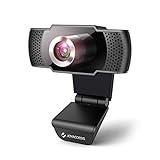 Webcam con microfono para pc, Web cámara 1080p Full HD con micrófono reducción de Ruido, Vista Gran Angular de 105º para Streaming, conferencias en Zoom, Youtube, Skype, Compatible con Windows, Mac