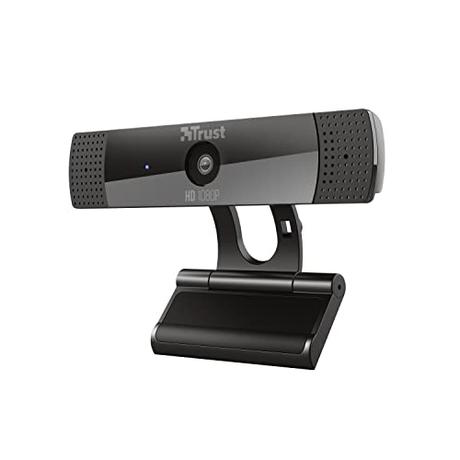 Trust Gaming GXT 1160 Vero Webcam Full HD, 1920 x 1080, Enfoque Fijo, 30 FPS, Micrófono Integrado, Balance de Blancos Automático, Cámara Web USB para Skype, Youtube, Twitch y Streaming – Negro