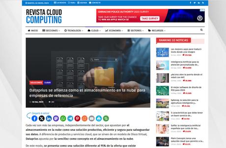 Captura de la Revista Cloud Computing