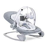 Chicco Hooplà Hamaca para Bebé de 0 Meses a 18 kg, Balancín y Silla de Bebés y Niños con Arco de Juegos, Respaldo Ajustable y Cojín Reductor, Compacta - Color Gris Vaquero (Titanium)