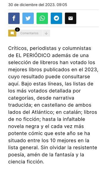 MARE / MADRE en los Mejores libros del 2023 según El Periódico
