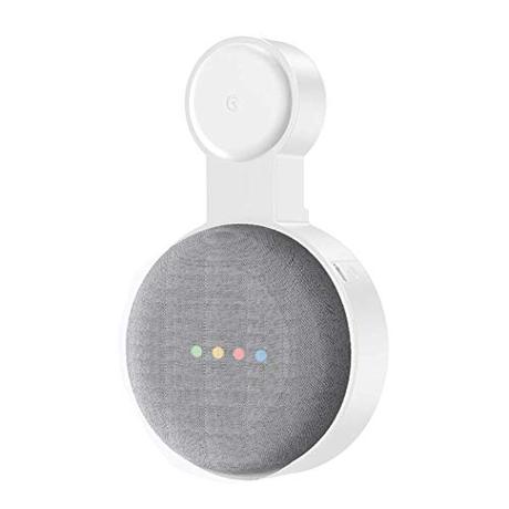 Baaletc Soporte de Pared Outlet para Google Home Mini/Nest Mini (2nd Gen) Asistente de Altavoz, Altavoz Inteligente, Manejo de Cable Incorporado