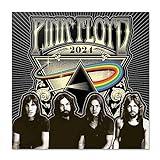 Grupo Erik Calendario 2024 pared Pink Floyd - Calendario pared 2024 - Planificador mensual 30x30 cm | Calendario Pink Floyd 2024