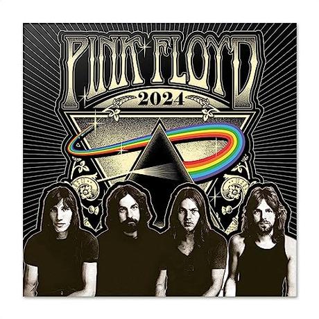 Grupo Erik Calendario 2024 pared Pink Floyd - Calendario pared 2024 - Planificador mensual 30x30 cm | Calendario Pink Floyd 2024