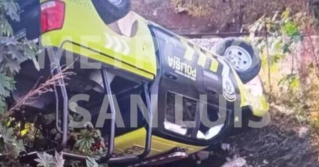 Accidente de Patrulla Municipal en la Colonia Progreso; Oficiales Estables