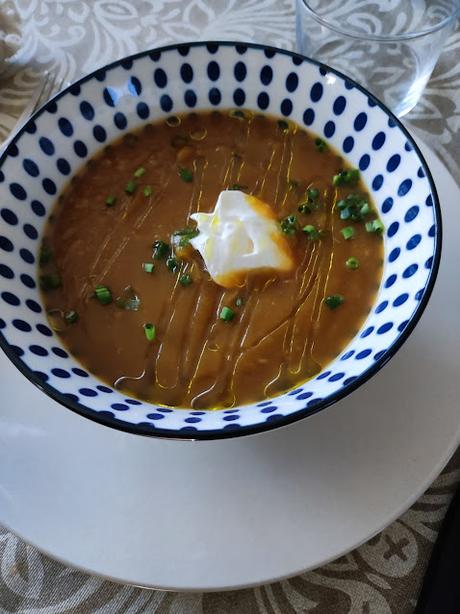 CREMA DE CALABAZA Y AJO NEGRO