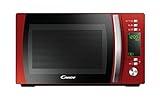 Candy X-Range CMXG20DR, Microondas con Grill Rack, 20L, 700W, 5 Niveles Potencia, Digital, 40 Programas, Bloqueo Seguridad, Plato 25,5CM, Express Cooking, Temporizador, App simply-Fi, Rojo