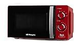 Orbegozo MI 2121 - Microondas, 20l de capacidad, 6 niveles de potencia, temporizador, programa descongelación, 700 W, color rojo