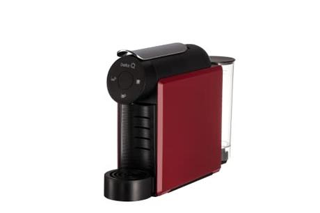 Delta Q - Mini Qool Roja - Cafetera para Cápsulas Delta Q Compacta Versátil y Minimalista - Fácil de usar