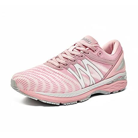 Zapatillas Running Mujer Zapatos Deportivos Correr Deporte Gimnasio Caminar Trail Running Ligeras Antideslizantes Transpirables Casual Zapatos Rosa 38 EU