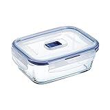 Luminarc Pure Box Active Recipiente Rectangular Hermético Vidrio 16x11cm - 82cl Bicolor