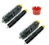 MIRTUX Pack de 2 x Rodillos centrales y Herramienta de Limpieza Compatible con Roomba 600 y 700. Pack de Cepillo Central Rodillo de cerdas y Goma. Repuestos recambios Top. 605, 620, 670, 770, 780