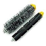 MIRTUX Kit de Rodillos centrales Compatible con Roomba 600 y 700. Pack de Cepillo Central Rodillo de cerdas y Goma. Repuestos recambios de Calidad. 605, 620, 670, 770, 780