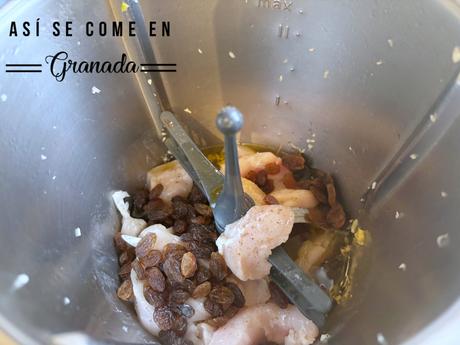 Ensalada templada de pollo con vinagreta de caramelo