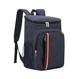 Aoresac - Mochila nevera isotérmica, bolsa de pícnic, de 18 L, bolsa de comida, térmica, impermeable, de gran capacidad, para playa, acampada y barbacoa (azul marino)