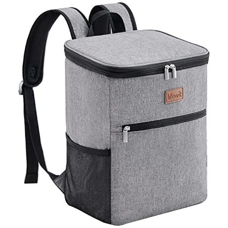 Lifewit Mochila de Refrigeración Bolsa Térmica Porta Alimentos Mochila Grande Suave para la Playa/Picnic/Día de Campo/Barbacoa (Gris)