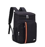 Mochila Nevera Isotermica Térmica de Refrigeración Bolsa Porta Alimentos Genial para el Playa, Almuerzo, Picnics, Senderismo (Negro)
