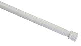 GARDINIA Barra de metal para cortinas, Extensible, Montaje sin tornillos ni taladros, Diámetro 23/26 mm, Longitud 60-100 cm cm, Blanco, Acero