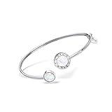 Lotus LS1837-2/1 D2JLS1837-2-1 - Pulsera de acero inoxidable con círculo para mujer, brazalete plateado, un bonito regalo para Navidad, cumpleaños, día de San Valentín