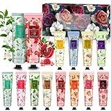 GUHAOOL 12 Pack de Crema de Manos, Crema Hidratante De Manos, Mini Crema de Manos para Mujer, Enriquecido con Manteca de Karité, Verbena, Rosa - Regalo para Mujeres Navidad Acción de Gracias