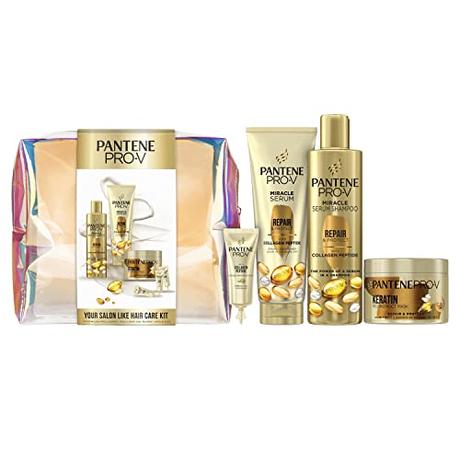 Pantene Repara & Protege Set De Regalo Para Mujer: Champú 250ml, Sérum Acondicionador 220ml, Ampollas Tratamiento Intensivo 3x15ml, Mascarilla 300ml