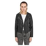 NAME IT Nmrebel L/s PU Jacket-Noos Chaqueta, Negro (Black), 42 (Talla del Fabricante: Large) para Mujer