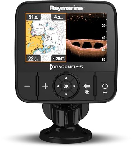 Raymarine Dragonfly 5PRO Sonda de Pesca GPS y CHIRP DownVision Incluye Transductor CPT-DVS Resistencia al Agua IPX6 y IPX7 E70293