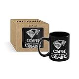 Taza, Mug Fan Art Coffee is Coming y el huargo Stark. para Fans de JdT