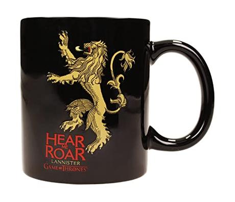 SD toys Game of Thrones Taza Hear Me Roar Lannister, cerámica, Negro, 10 cm