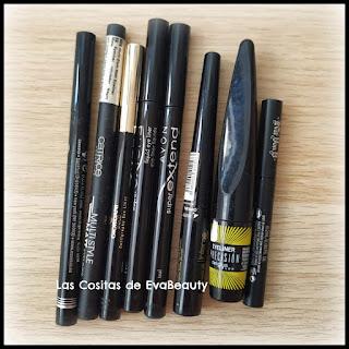 Delineadores de ojos rotulador y pincel Project Pan 2024 maquillaje makeup delineadores ojos, ojos, eyes, eyeliner, project pan, 2024, makeup, maquillaje, reto, nuevo post, new post, blogger, blog de belleza, beautyblogger, microinfluencer, Avon, Deliplus, Catrice, Essence, Kat Von D,