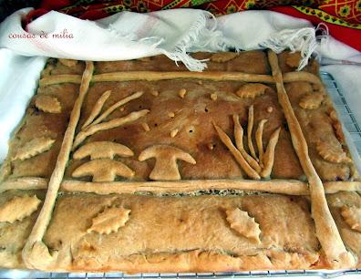 Empanada de setas con chorizo y jamón Selecta Empanada de setas con chorizo y jamón Selecta