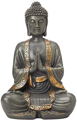 zen' Light grande estatua Buda mediación, resina, Bonze, 37.5 x 15 x 24 cm