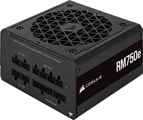Corsair RM750e (2023) Fuente de Alimentación ATX Totalmente Modular de Bajo Ruido - Compatible con ATX 3.0 y PCIe 5.0 - Eficiencia 80 Plus Gold - Soporte para Modo de Espera Moderno - Negro