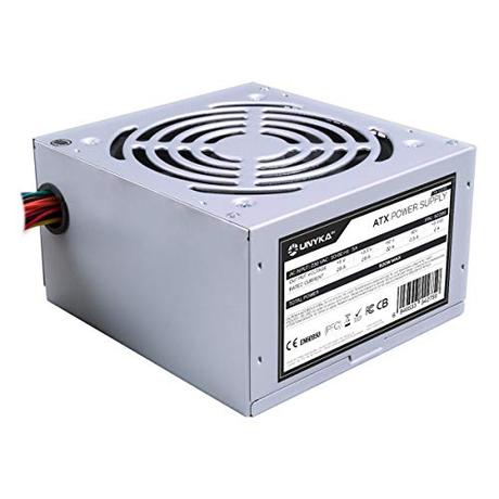 UNYKAch Fuente de Alimentación ATX 500W, con Protección Frente a Sobretensión y Ventilador de 120 mm